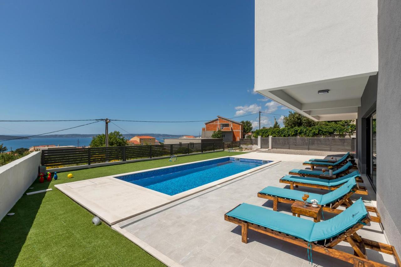 Luxury Villa La Nonna Ana - Heated Pool, Sea View, Near Split Kaštela Eksteriør billede